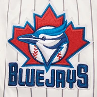Men's Pro Standard Cream Toronto Blue Jays Cooperstown Collection Pinstripe Retro Classic Satin Full-Snap Jacket