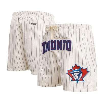Short à fines rayures crème Pro Standard des Blue Jays de Toronto pour hommes