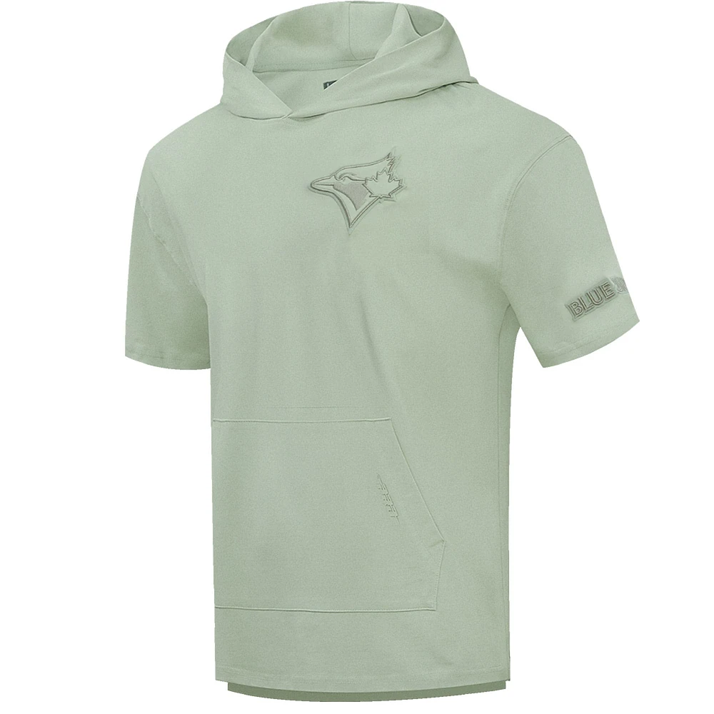 Men's Pro Standard Light Green Toronto Blue Jays Neutral Short Sleeve Pullover Hoodie