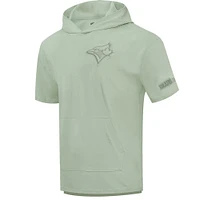 Men's Pro Standard Light Green Toronto Blue Jays Neutral Short Sleeve Pullover Hoodie