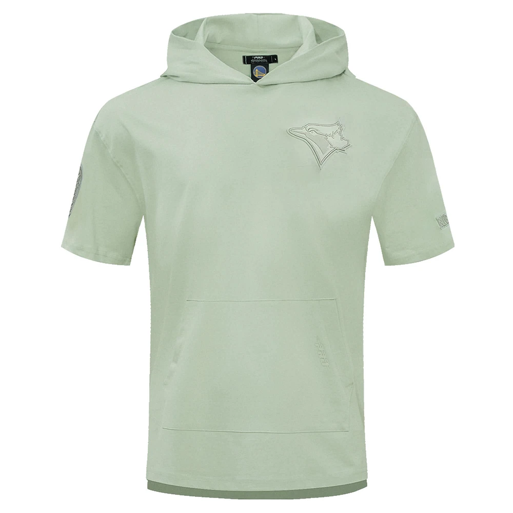 Men's Pro Standard Light Green Toronto Blue Jays Neutral Short Sleeve Pullover Hoodie