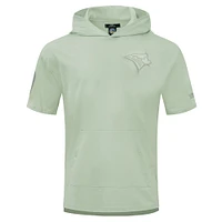 Men's Pro Standard Light Green Toronto Blue Jays Neutral Short Sleeve Pullover Hoodie