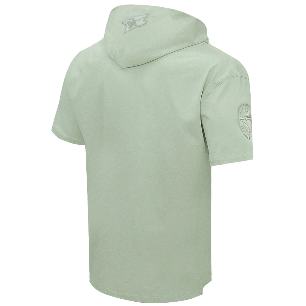 Men's Pro Standard Light Green Toronto Blue Jays Neutral Short Sleeve Pullover Hoodie