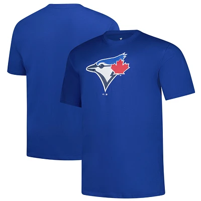 T-shirt à logo principal pour hommes avec profil des Royal Toronto Blue Jays, de taille grande et