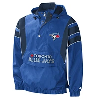 Men's Starter Royal Toronto Blue Jays Impact Anorak Hoodie Half-Zip Jacket