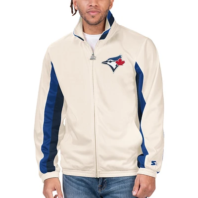 Veste de survêtement entièrement zippée Starter White des Blue Jays Toronto pour hommes