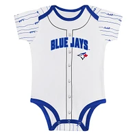 Newborn & Infant Gray/White Toronto Blue Jays Two-Pack Play Ball Bodysuit Set