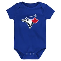Newborn & Infant Toronto Blue Jays 3-Pack Fan Pennant Bodysuit Set