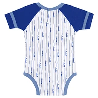 Newborn & Infant White Toronto Blue Jays Base Hitter Bodysuit, Bib Bootie Set