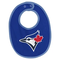 Newborn & Infant White Toronto Blue Jays Base Hitter Bodysuit, Bib Bootie Set