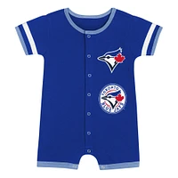 Newborn  Royal Toronto Blue Jays Double Hit Coveralls