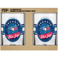 The Sports Vault Toronto Blue Jays 2-Piece 16oz. Can Glass Set