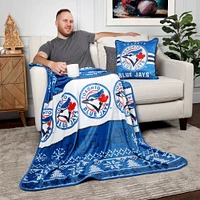 Toronto Blue Jays 2-Pack 50" x 60" Holiday Throw Blanket and Cushion Set