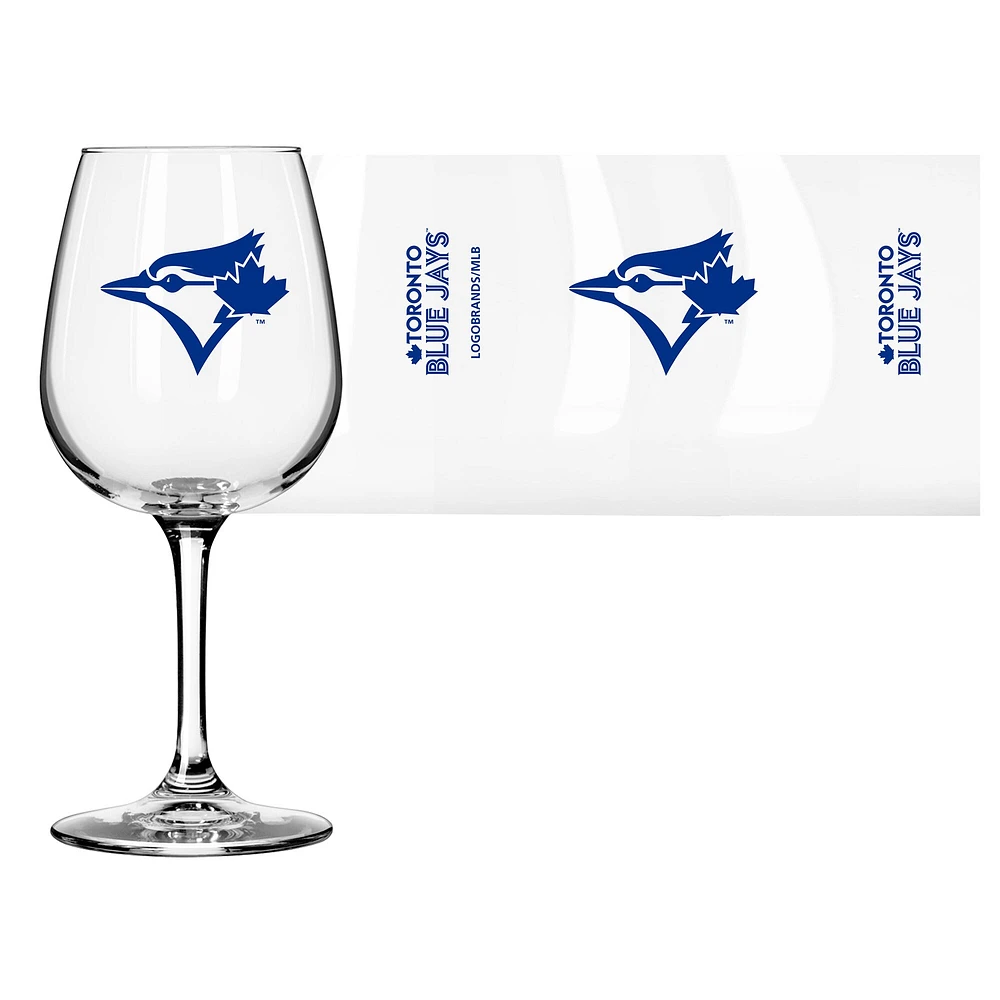 Toronto Blue Jays Logo 12oz. Stemmed Wine Glass