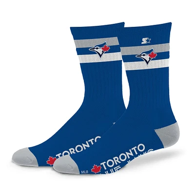 Unisex Starter Toronto Blue Jays Team Color Two-Stripe Crew Socks