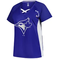 Women's Profile  Royal Toronto Blue Jays Glitter Raglan V-Neck T-Shirt