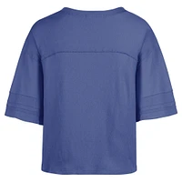 Women's '47 Royal Toronto Blue Jays Premier Wordmark Stevie Cropped T-Shirt