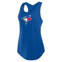 Women's Fanatics Royal Toronto Blue Jays Relaxed Fit Scoop Neck Racerback Tank Top