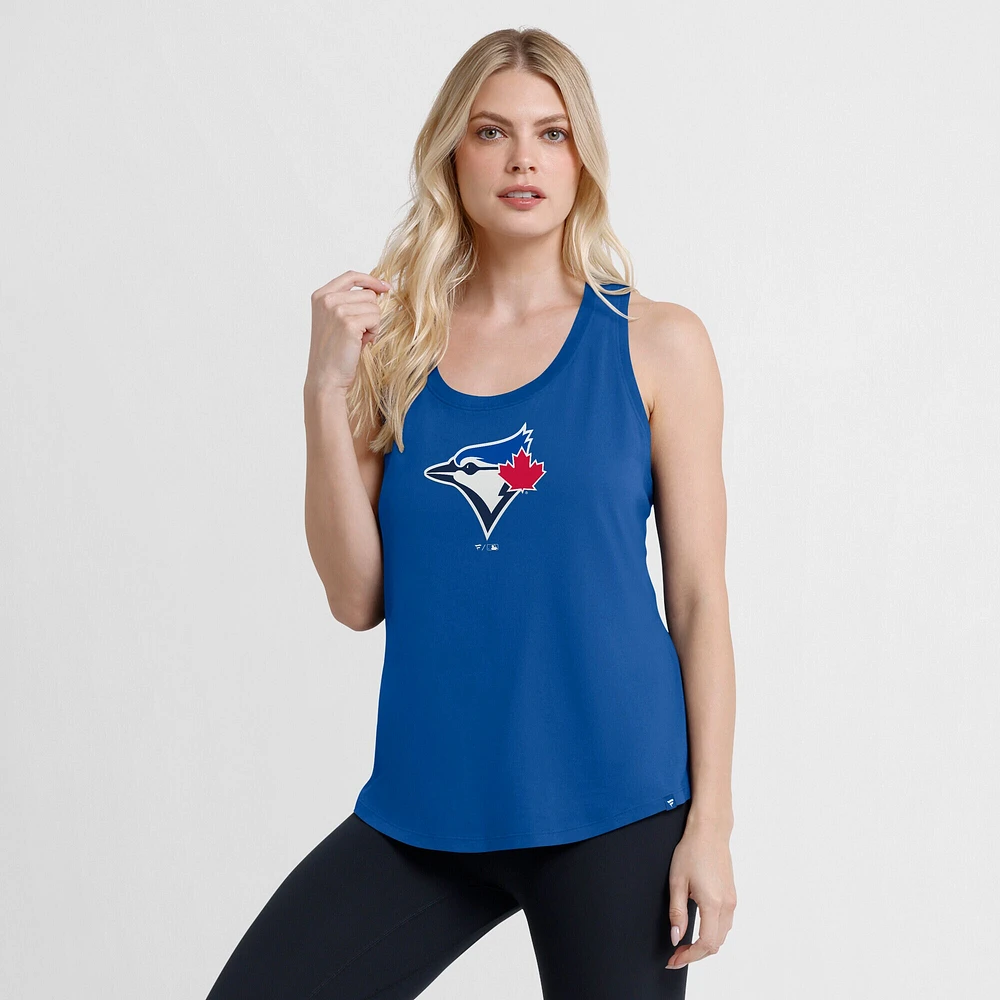 Women's Fanatics Royal Toronto Blue Jays Relaxed Fit Scoop Neck Racerback Tank Top