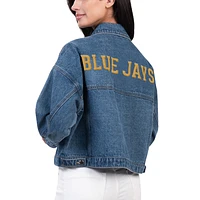 Veste en jean boutonnée surdimensionnée G-III 4Her par Carl Banks pour femmes des Blue Jays de Toronto Victory
