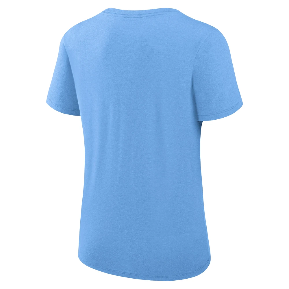 Women's Nike Powder Blue Toronto Jays Authentic Collection Early Work Tri-Blend Performance T-Shirt