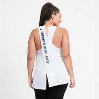 Women's Nike White Toronto Blue Jays Crisscross Performance Tank Top