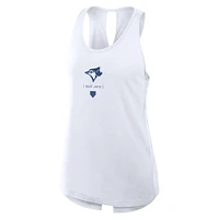 Women's Nike White Toronto Blue Jays Crisscross Performance Tank Top