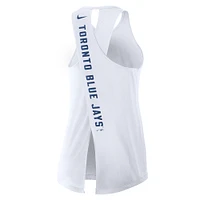 Women's Nike White Toronto Blue Jays Crisscross Performance Tank Top