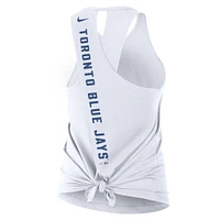 Women's Nike White Toronto Blue Jays Crisscross Performance Tank Top