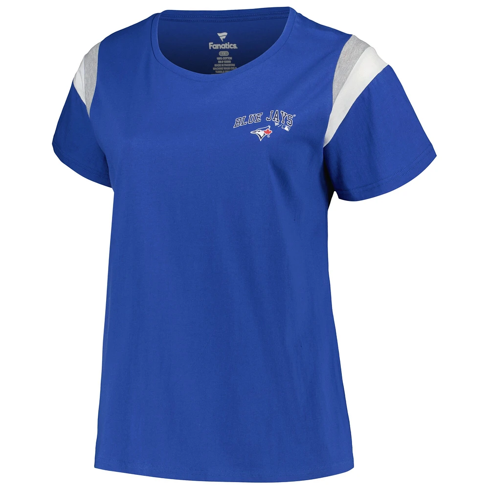 Profil pour femme Royal Toronto Blue Jays T-shirt à encolure dégagée grande taille