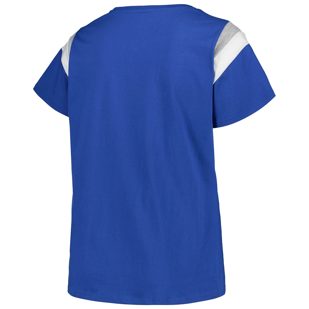 Profil pour femme Royal Toronto Blue Jays T-shirt à encolure dégagée grande taille