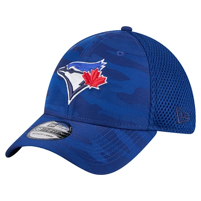 Casquette New Era Royal Toronto Blue Jays Camo 39THIRTY Flex pour jeune
