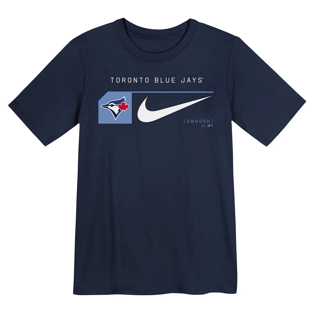 Youth Nike Navy Toronto Blue Jays Team Swoosh Lockup T-Shirt