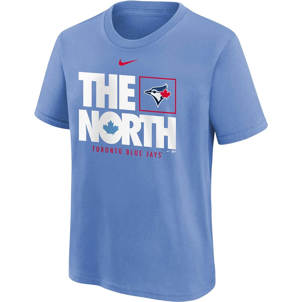 Youth Nike  Powder Blue Toronto Jays Local The North T-Shirt