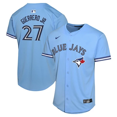 Maillot de match joueur alternatif des Blue Jays Toronto, Nike, Vladimir Guerrero Jr., bleu poudre, pour jeunes