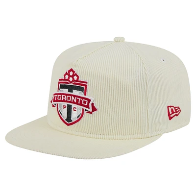 Casquette de golf à visière ajustable Toronto FC Kickoff 2025 de New Era pour homme, couleur crème