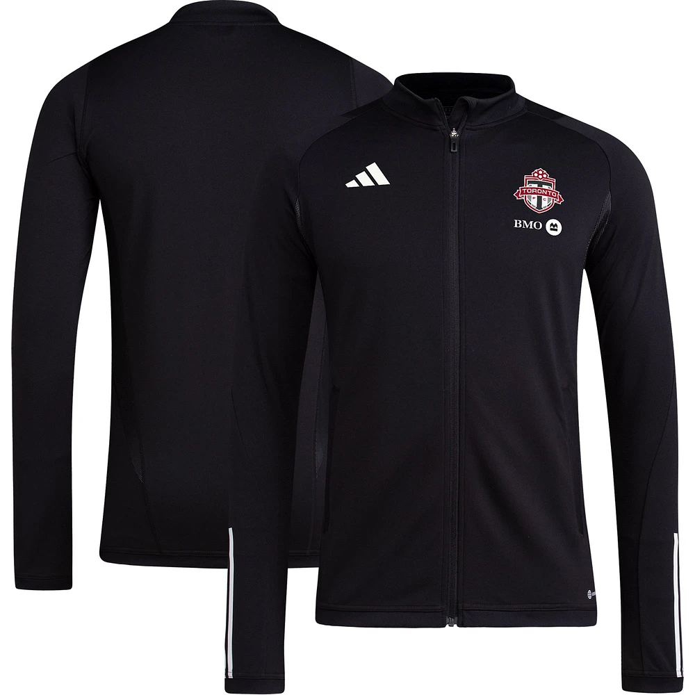 Veste raglan à glissière intégrale adidas Toronto FC Training AEROREADY pour hommes, noir