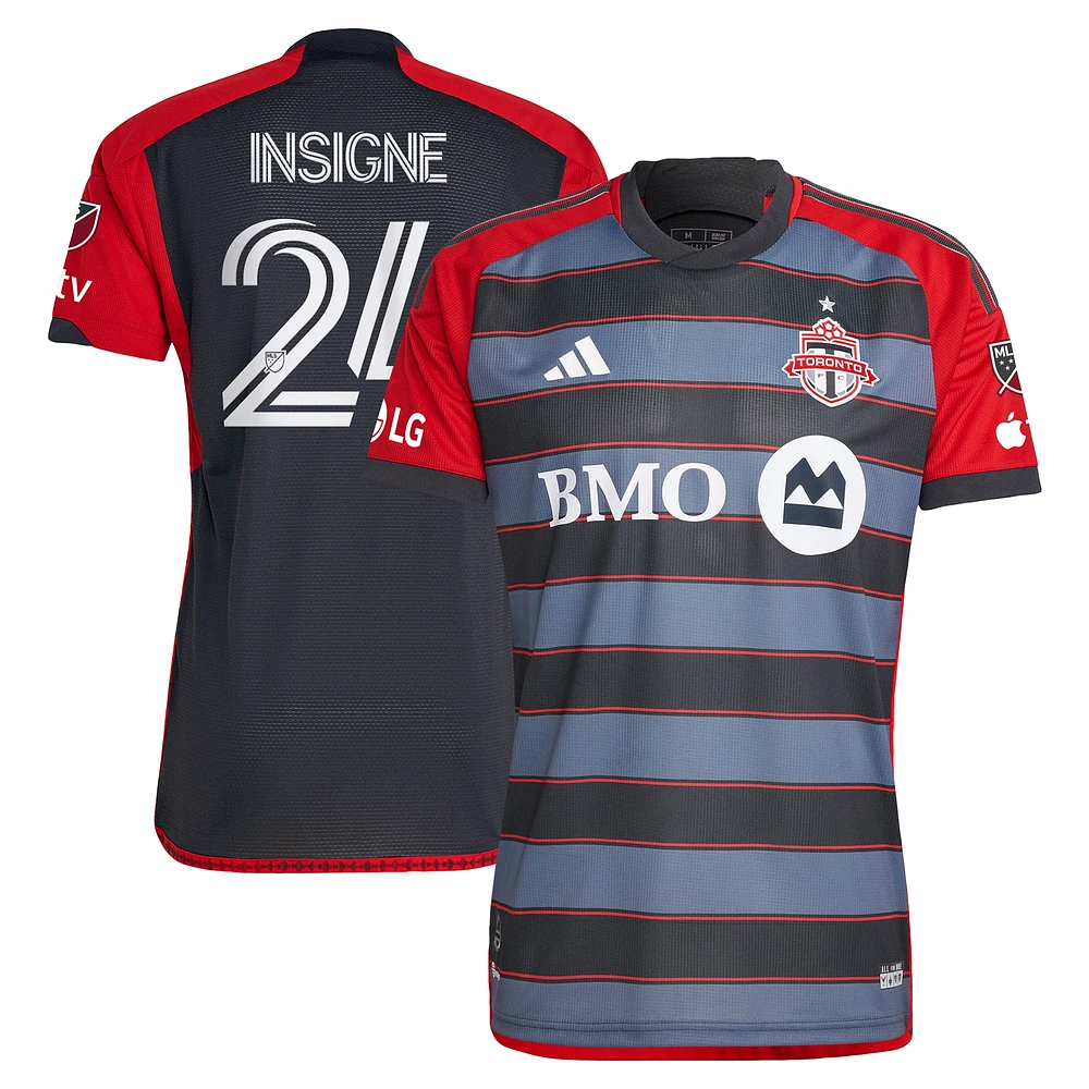Adidas Lorenzo Insigne Gris Toronto FC 2023 Club Kit Authentique Maillot Joueur