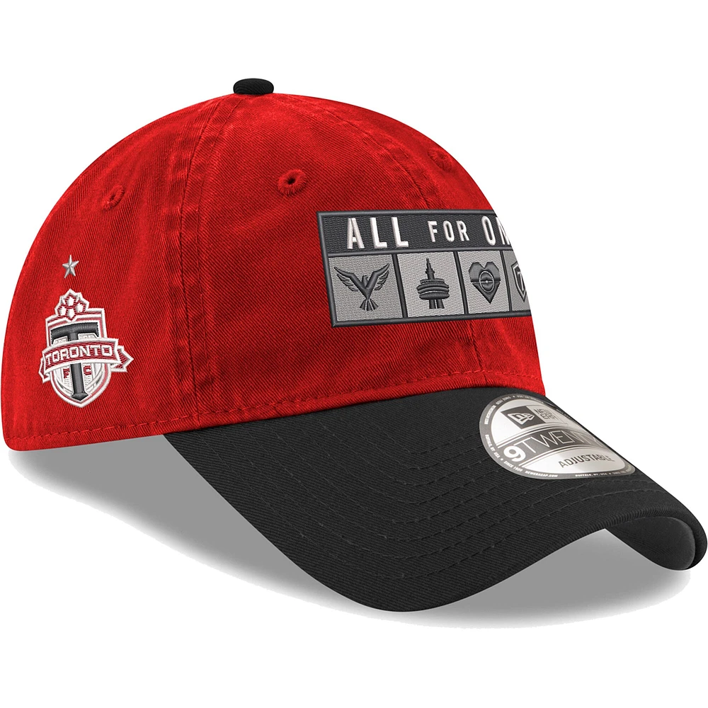 Men's New Era Red Toronto FC Jersey Hook 9TWENTY Adjustable Hat
