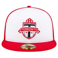 Men's New Era White/Red Toronto FC Kick Off Collection 59FIFTY Fitted Hat
