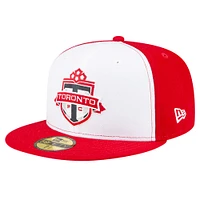 Men's New Era White/Red Toronto FC Kick Off Collection 59FIFTY Fitted Hat