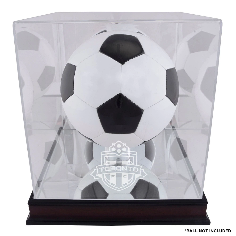 Vitrine de ballon de football avec logo de l'équipe en acajou du Toronto FC