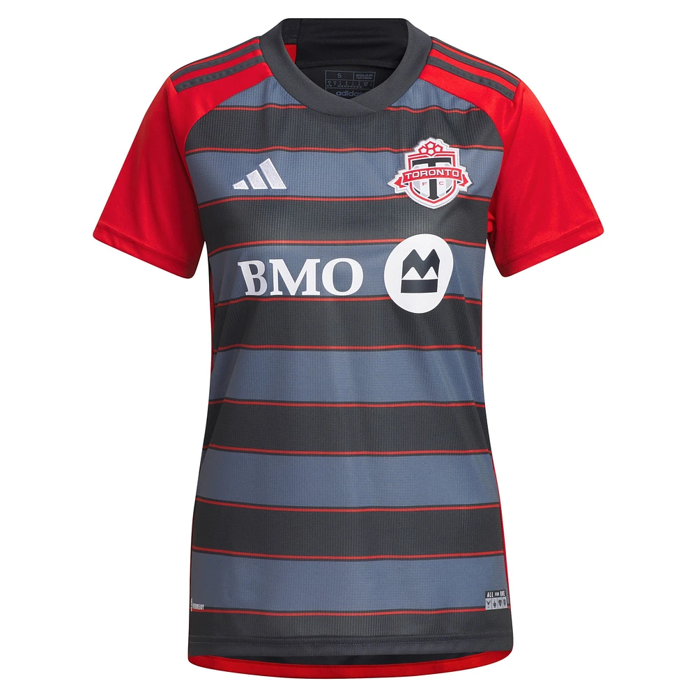 Maillot réplique personnalisé gris du Toronto FC 2023 pour femme adidas