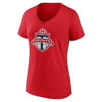 Women's Fanatics Lorenzo Insigne Red Toronto FC Authentic Stack Name & Number - V-Neck T-Shirt