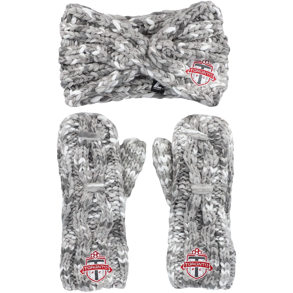 Women's ZooZatz Toronto FC Marled - Headband & Mittens Set