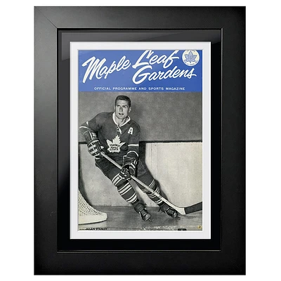 Allan Stanley Toronto Maple Leafs Maple Leaf Gardens - Couverture de programme encadrée 12'' x 16''