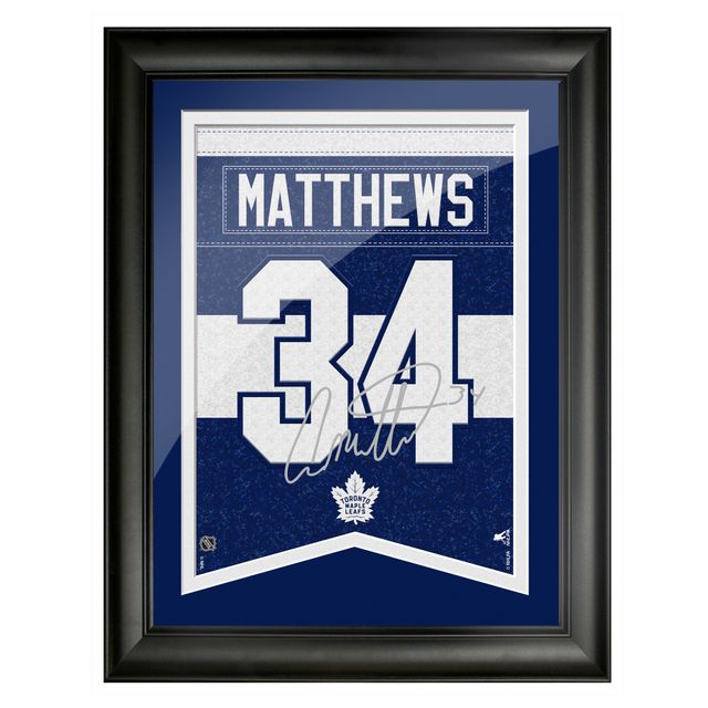 Auston Matthews Toronto Maple Leafs 12'' x 16'' Lecteur d'autographes de réplique encadrée - Bannière