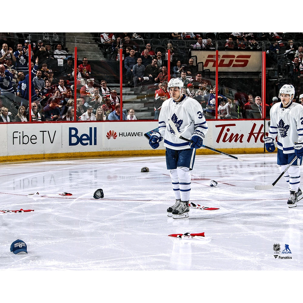 Auston Matthews Toronto Maple Leafs Unsigned NHL Debut Photograph