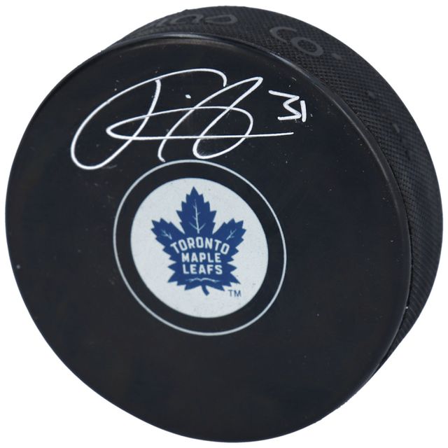 Rondelle de hockey autographiée par Frederik Andersen des Maple Leafs de Toronto