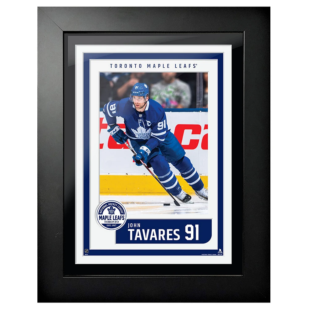 John Tavares Toronto Maple Leafs - 12'' x 16'' Jersey Block Design Photo encadrée